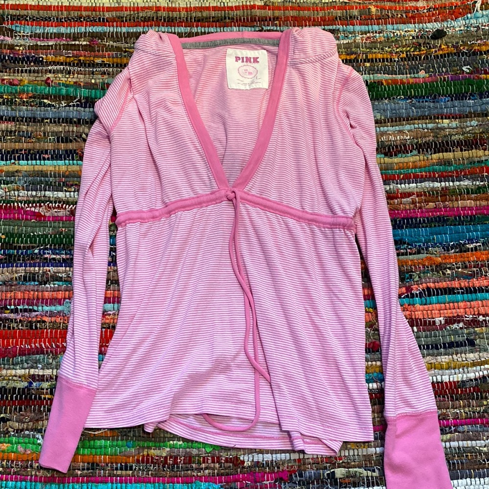 Vintage Pink Long sleeve with hoodie :)
